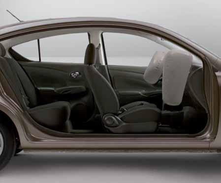 Seatbelts with retractile system. Front airbags. Brakes with ABS, EBD and brake assist systems.