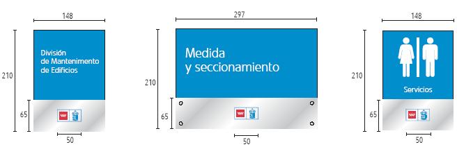 El modelo de soporte de señalización de despacho se compone de dos placas de metacrilato y de dos planchas de