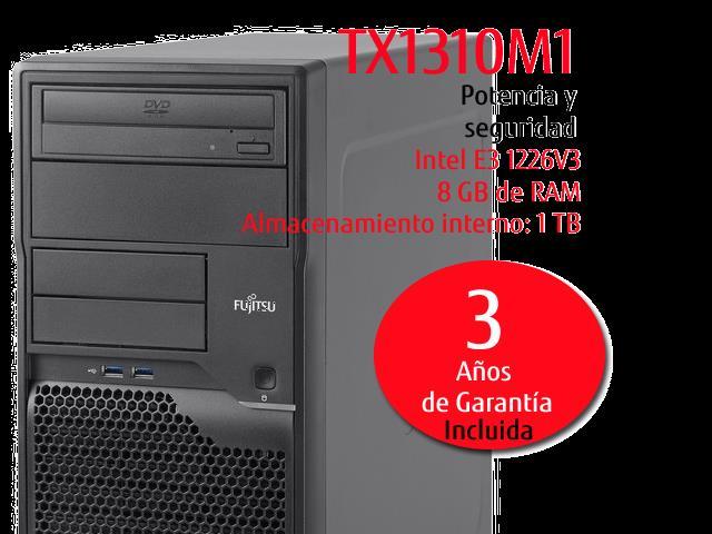 Iguala y mejora la ofertas generales en este tipo de servidor Almacenamiento de 2 TB con 8 GB de RAM PY TX1310M1/LFF/STANDARD