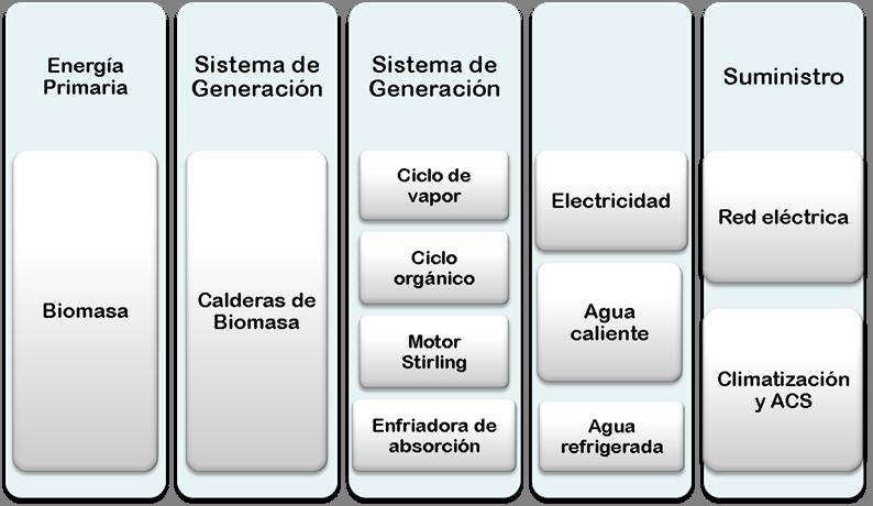 Modelo conceptual de Trigeneración - Biomasa