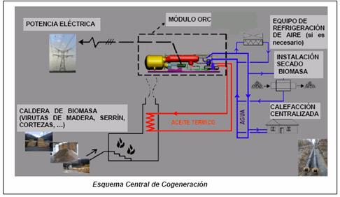 Tecnologías de Trigeneración - Biomasa Ciclo Orgánico de Rankine (ORC) - Modelo Conceptual El principio de funcionamiento del ciclo orgánico de