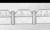 Un engarce de carril, sostiene una fila de piedras entre dos muros, las piedras quedan alineadas en una fila recta o curva.