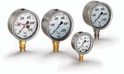 ccesorios Manómetros modelo GGY Se recomienda el uso de manómetros cuando la presión de funcionamiento (la fuerza del cilindro hidráulico conectado) debe ser monitorizada.