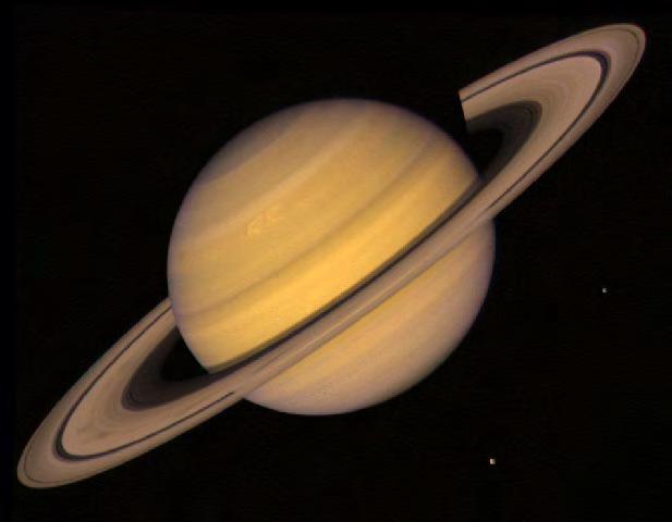 Saturno y dos de sus