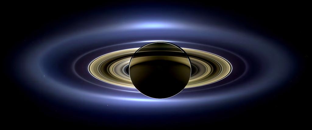 Anillos de Saturno vistos por la sonda