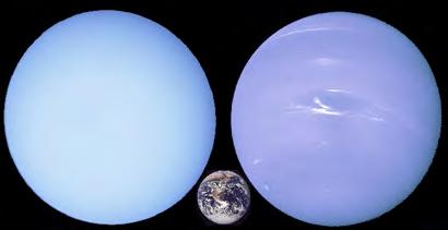 Urano de cerca Masa = 14.5 Tierras, Radio = 4.0 Tierras, Densidad = 1.