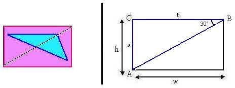 Generación de teselaciones periódicas: Grupos Cristalográficos Capítulo 2 Para cortar el triángulo de la baldosa inicial se realizan los siguientes cálculos: Figura 2.