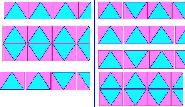 Generación de teselaciones periódicas: Grupos Cristalográficos Capítulo 1 La identidad (siempre está presente en un grupo de simetría). Traslaciones en la dirección de la recta centro del friso.