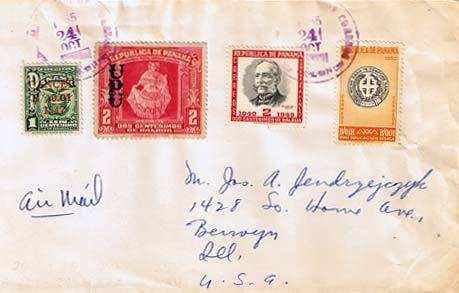 1955 Octubre 24 : Carlos Finlay 1950 (Scott : 372, C120), sobre carta a USA, con sellos adicionales Impuesto postal