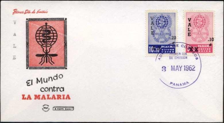 1962 Mayo 3 : El Mundo unido contra la Malaria, estampillas CB