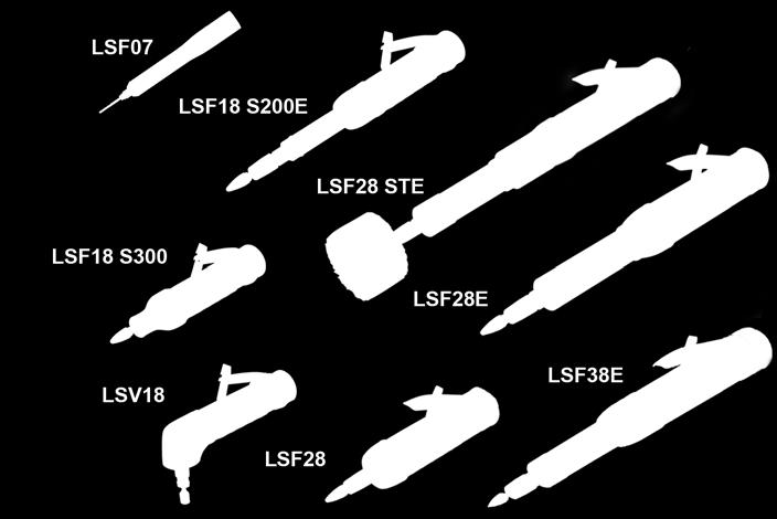de troqueles LSV/LSF l L LSF07 es un modelo de lt velocidd pr moldo de precisión y pulido. L LSF 07 se suministr con un pinz de 3 mm y se puede equipr con un pinz de 1/8 opcionlmente.
