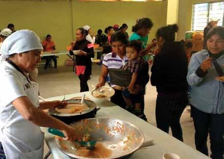 Cocinas Nutricionales Comunitarias en la Mixteca La FAHH aportó fondos para la instalación de 17 cocinas para 1 125 beneficiarios que serán surtidas mensualmente con despensas del DIF Oaxaca en las