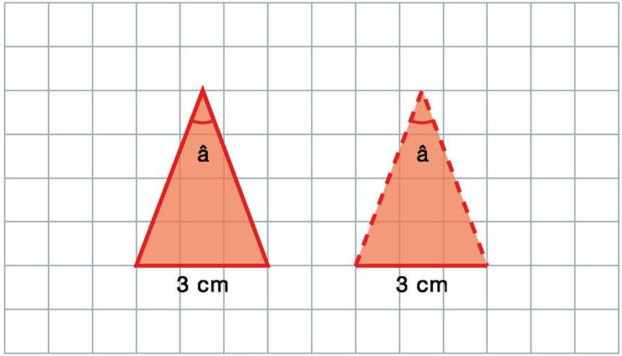 Si tenim un triangle isòsceles i intentem dibuixar-ne un altre que tingui la mateixa base i el mateix angle oposat veiem que se ns dibuixa exactament el mateix