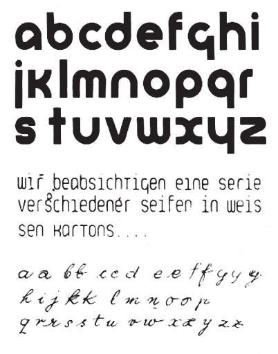 escritura manual (ver ﬁgura 5), desarrolló el tipo Universal, un alfabeto que mediante unos pocos círculos, arcos, 3