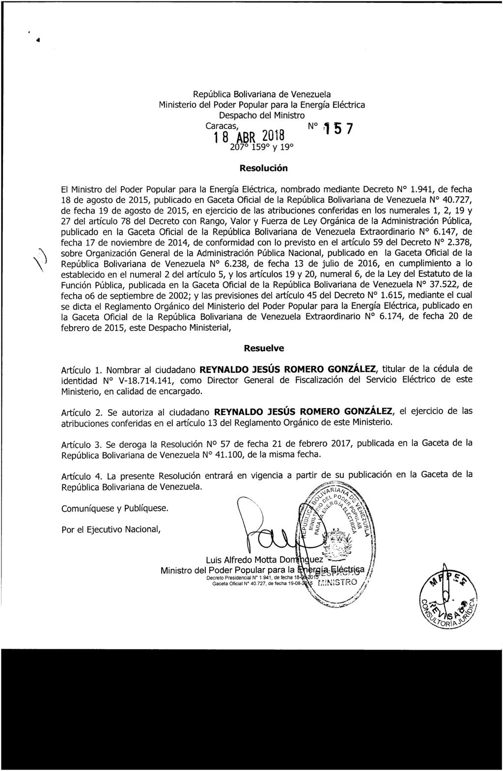 Miércoles 18 de abril de 2018 GACETA OFICIAL DE LA REPÚBLICA BOLIVARIANA DE VENEZUELA