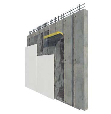 El modo de colocación contempla la utilización de una perfilería de soleras y montantes de chapa galvanizada de e= 35 mm. En el espacio generado se coloca el Rolac Plata Muro e=38 mm.