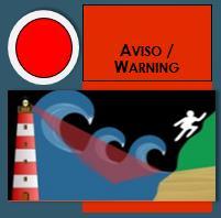 Aviso: Este es el nivel más alto de alerta de emergencia y se emite cuando hay un peligro inminente de inundación por tsunami.
