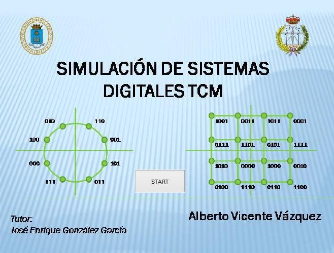 Para comenzar el programa 'Simulación de Sistemas Digitales TCM' se pulsa el botón