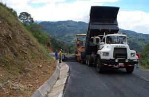 Guanacaste, y concluidos en julio de 2008 y abril de 2009 respectivamente, CONAVI inició trabajos de mejoramientos similares en rutas nacionales De igual manera, el CONAVI trabaja en los diseños para