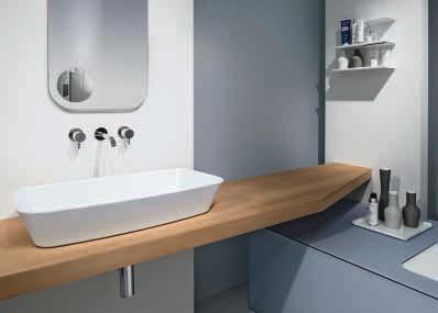 WING TABLE DESIGN / MARCO TAIETTA Wing Table è un piano per lavabi d appoggio, che si compone liberamente con le vasche in collezione evolvendo ulteriormente il concetto di Sistema, tipico del