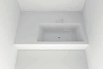A MEDIDAS WAVE vasca medium asimmetrica con gradini WAVE asymmetric medium bathtub with
