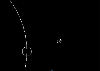 eje virtual que es tangente al lazo grande de la órbita: Si mueve el cursor fuera de la