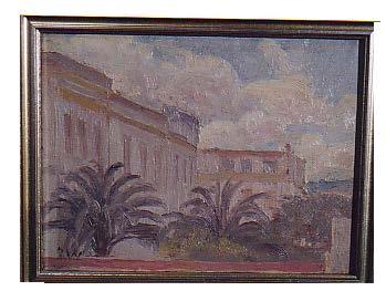 La vista del Hospital de San Juan de Dios fue uno de los posibles temas pictóricos que se divisaban desde la terraza.