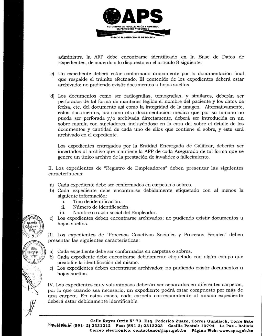 AUTORIDAD DE FISCALIZACIÓN Y CONTROL DE PENSIONES Y SEGUROS ESTADO PLURINACIONAL DE BOLIVIA 1,"''