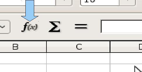 Calc - 15 PRÁCTTI ICA 10:: FUNCIONEESS EESSTTADÍ ÍSSTTI ICASS Para acceder a las funciones, debes hacer clic en el botón de funciones f(x), situado bajo los botones de la barra de herramientas.