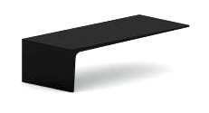 I Ala soporte de mesa sobre soft touch de color negro mate compuesto: espacio abierto con un estante, 3