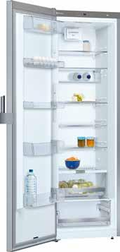 Nuevos frigoríficos de una puerta ExtraFresh Comfort. Ancho 60 cm Nuevos congeladores de una puerta NoFrost. Ancho 60 cm Dimensiones (alto x ancho x fondo sin tirador): 186 x 60 x 65 cm.