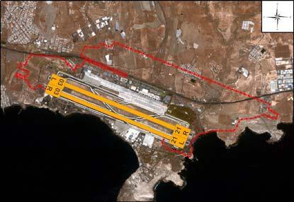 Configuración física del aeropuerto Pistas Configuración cabeceras Parámetros de entrada. Aeropuerto de Gran Canaria Nombre Longitud (m) Anchura 03L-21R 3.