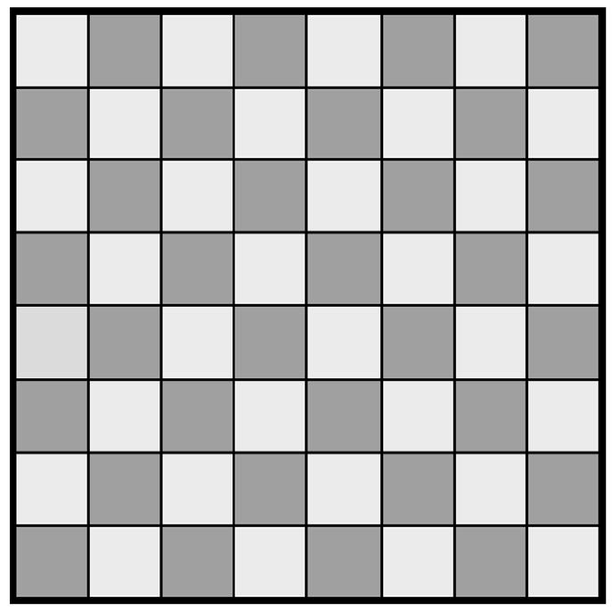 El caballo de ajedrez se mueve en forma de L: Partiendo de una casilla del tablero hay que desplazarse con el caballo sin pasar dos veces por la misma casilla.