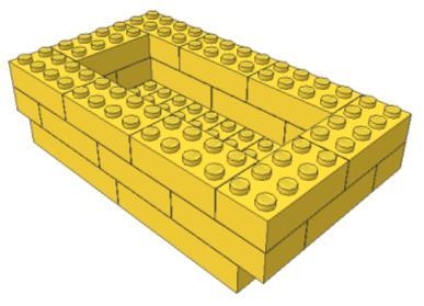 Cada barco tiene dieciséis bloques de LEGO