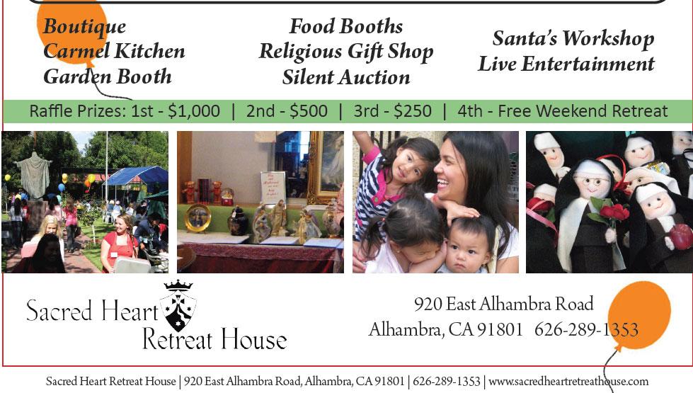 SACRED HEART RETREAT HOUSE 34th Annual Boutique and Family Festival Saturday, November 7, from 9:00a.m. to 4:00p.m. SABIA USTED?
