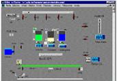 Módulo de Simulación: Permite la conexión al autómata a través del cable serie de programación y se pueden comprobar las reacciones del proceso guiado por el programa de control real en el PLC.