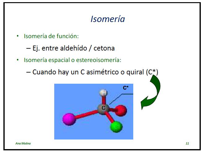 3.2.- LAS OSAS SON LOS GLÚCIDOS MÁS SIMPLES Los isómeros son compuestos de igual