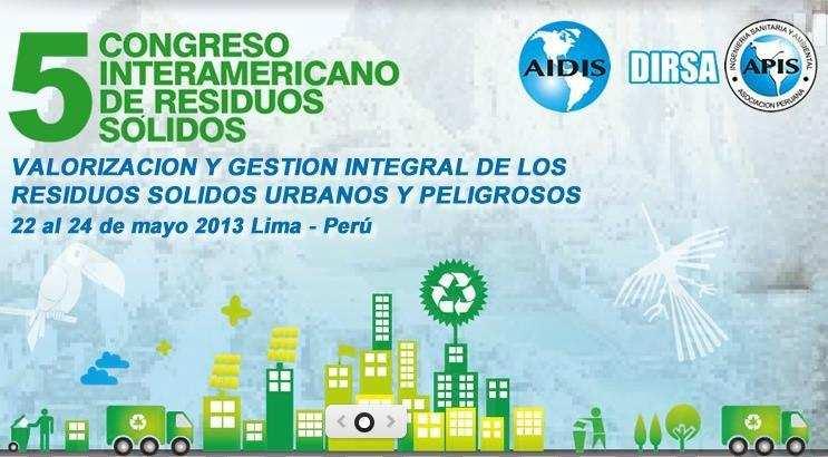 V Congreso Interamericano de Residuos Sólidos.