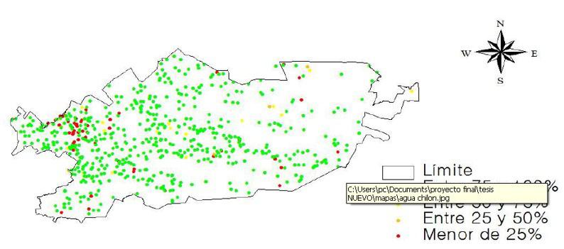 Sabanilla En este municipio existen 70 localidades, en dos de ellas menos del 25% de las viviendas cuentan con servicio de agua entubada.