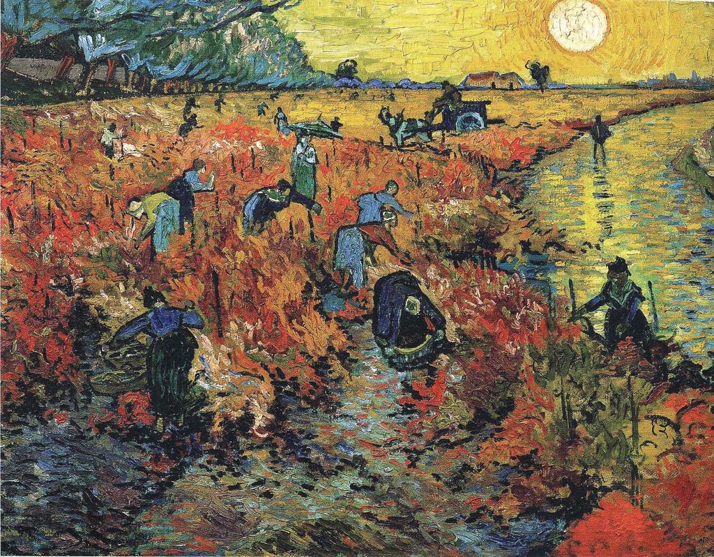 MADRID, ESPAÑA. 4 AL 15 DE JULIO 18 AL 29 DE JULIO Vincent van Gogh Los viñedos rojos cerca de Arles. 1888 Oleo sobre tela Pushkin Museum of Fine Arts, Moscú.