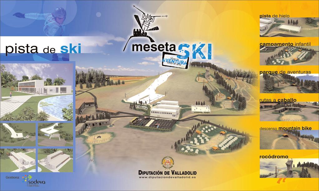 novedoso en España como soporte artificial.también habrá una zona de información sobre el Complejo de Aventuras Meseta Ski previsto por la Diputación de Valladolid.