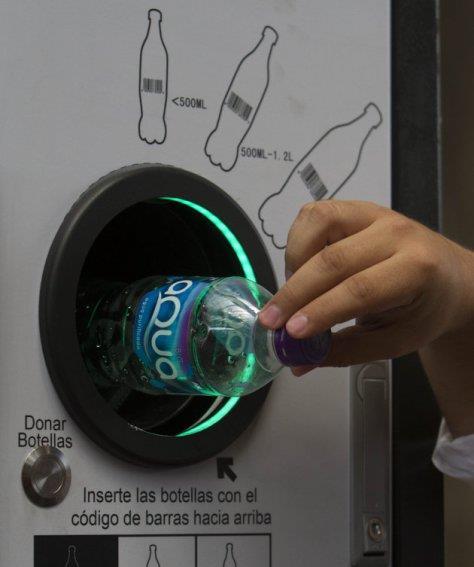 Máquinas de Reciclaje Alcance: Instalación de maquinas receptoras de botellas PET y latas que incentiven el reciclaje y brindan beneficios a los usuarios por puntos para redimir en comercio,