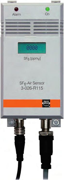 Aparatos de medida de SF 6 Detectores de gas SF 6 Para la supervisión continua del aire en las instalaciones de SF 6 internas 3-026-R115 SF 6 -Air Sensor El equipo permite registrar concentraciones