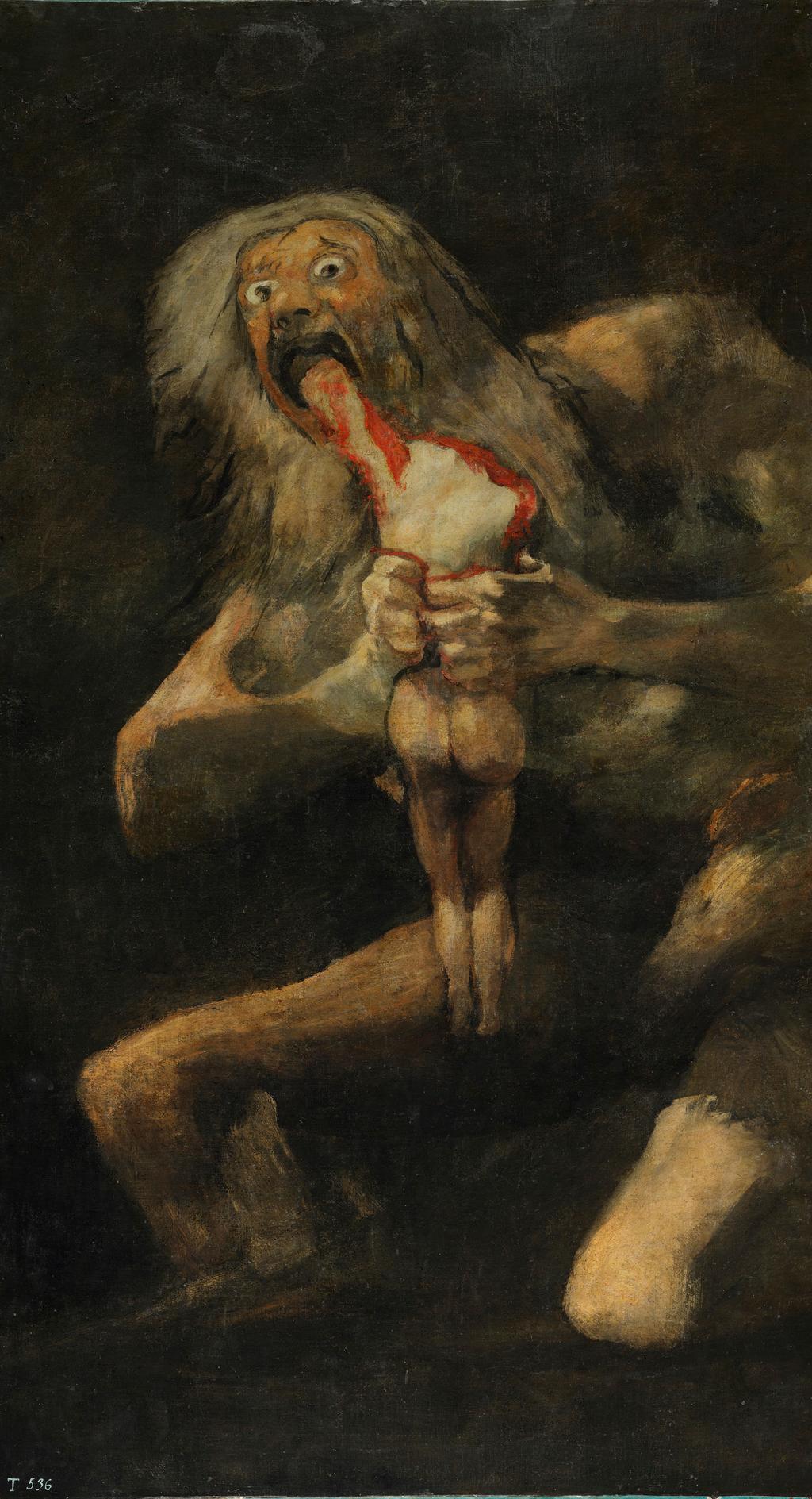 Pinturas negras: Saturno devorando a sus hijos y El perro semihundido Tras la guerra, Goya tuvo problemas con Fernando