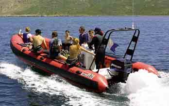 Equipamiento estándar - Mordaza de proa (en flotador) - Mordaza de proa - Tapón de vaciado en cubierta - Cintón doble - Cabos salvavidas externos - Encaje de drenaje en el casco - Cabos salvavidas