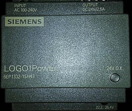 Fuente LOGO Power de 24 Vdc: fuente de alimentación de corriente continua de 24 voltios, como la mayoría de los equipos e instrumentos están diseñados para