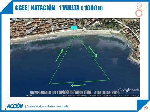 10.2.4. Natación Un circuito de 1 km en la playa de Altafulla en sentido horario. 10.2.5.