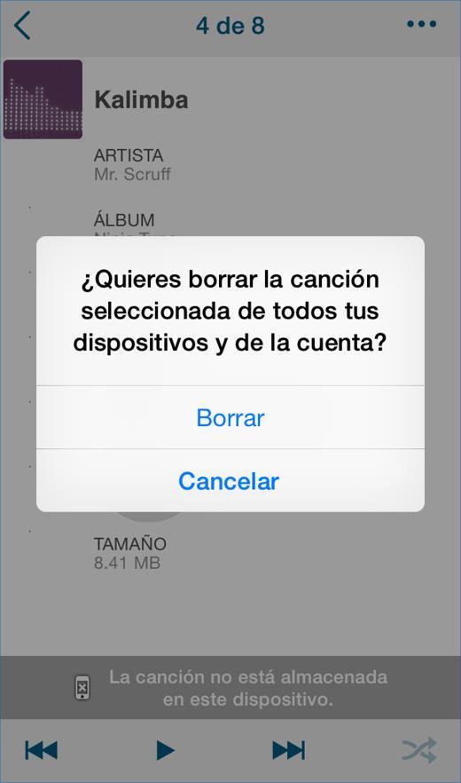 3.4.1 Descargar canciones de Terabox en el Dispositivo Esta opción permite sincronizar las canciones de Terabox, almacenándolas en su iphone.