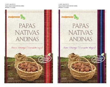 dos productos: Papas Nativas Andinas Kiwa