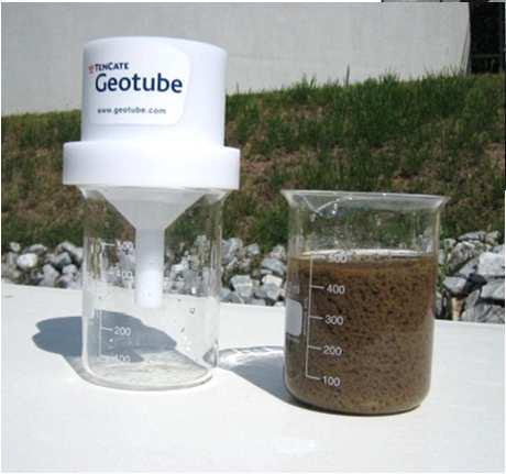 Ensayos y Opciones de evaluación Geotube Ensayos a pequeña escala Ensayo de Cono Prueba de Deshidratación